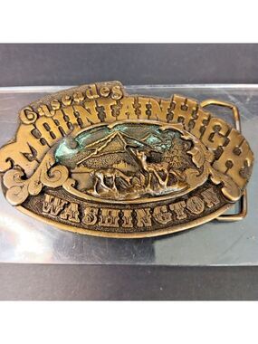 1976 Dezy Denver Rocky MountainHigh Washington Belt Buckle Made In USA